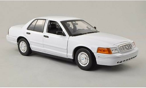 Ford Crown Police Interceptor 1/18 Motormax Victoria blanche (USA) miniature