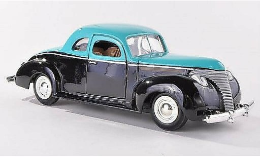 Ford Custom Berline 1/24 Motormax noire/turquoise 1949 miniature