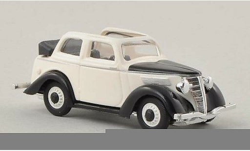 Ford Eifel Cabriolimousine 1/87 Busch blanche/noire miniature