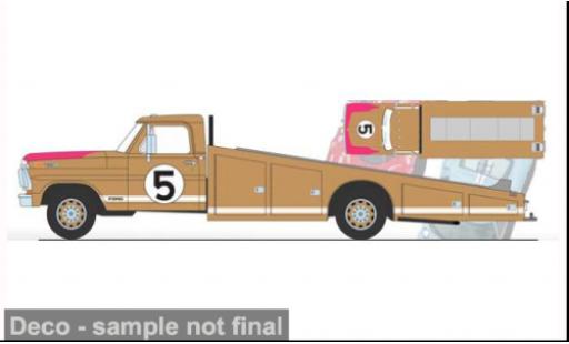 Ford F-350 1/18 ACME Ramp Truck marron 1970 60th Anniversary 24 Hours of Le Mans 1966 #5 1:18 miniature