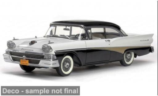 Miniature Ford Fairlane 500 blanche/noire 1958 1/18 Sun Star