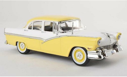 Ford Fairline Berline 1/43 WhiteBox jaune/blanche 1956 miniature