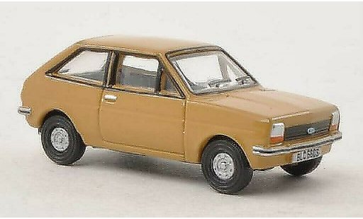 Ford Fiesta MKI 1/76 Oxford marron miniature