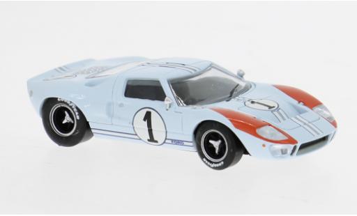 Miniature Ford GT40 GT 40 Le Mans 1966 #1 K.Miles/D.Hulme 1/87 Brekina