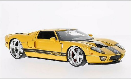 Ford GT Tuning 1/24 Jada Toys metallise jaune/noire 2005 miniature
