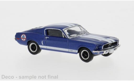 Ford Mustang 1/87 Brekina bleue/blanche 1968 Shelby 1:87 miniature