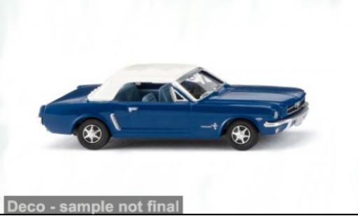 Ford Mustang 1/87 Wiking Cabriolet bleue/blanche 1964 1:87 miniature