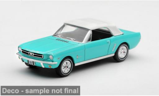 Ford Mustang 1/64 Mini GT Cabriolet turquoise/blanche 1965 James Bond - Thunderball 1:64 miniature