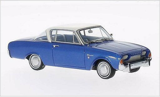 Ford Taunus 17M P3 1/43 Neo Coupe metallise bleu/blanche 1962 miniature