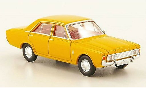Ford Taunus 17M P7 1/87 Brekina (P7b) jaune 1969 miniature