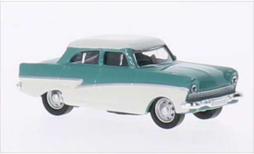 Ford Taunus 17M 1/87 Schuco turquoise/blanche miniature