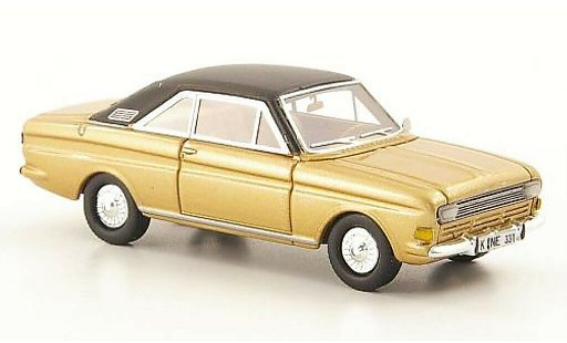 Ford Taunus 15M 1/87 Neo P6 Coupe gold/noire 1968 miniature