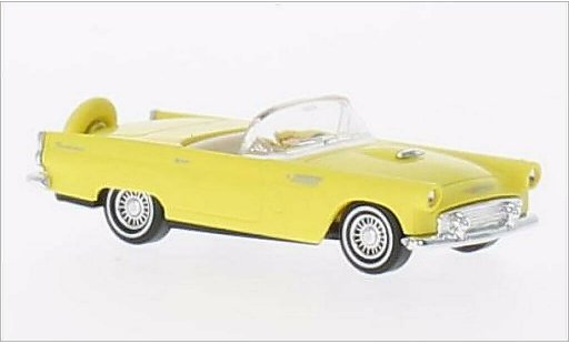 Ford Thunderbird Two-Seater 1/87 Busch Cabriolet jaune 1956 miniature