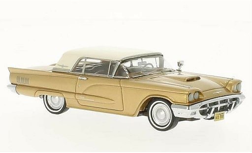 Ford Thunderbird Squarebird 1/43 Neo Hardtop gold/blanche 1960 miniature