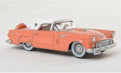 Ford Thunderbird Two-Seater 1/87 Oxford Hardtop rose/blanche 1956 miniature