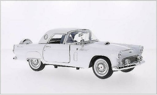 Ford Thunderbird Two-Seater 1/18 Motormax Hardtop blanche 1956 miniature