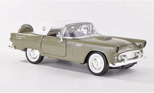 Ford Thunderbird Two-Seater 1/24 Motormax grise-verte 1956 miniature