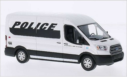 Ford Transit Kastenwagen 1/43 Greenlight fourgon (v363) blanche/noire 2015 miniature