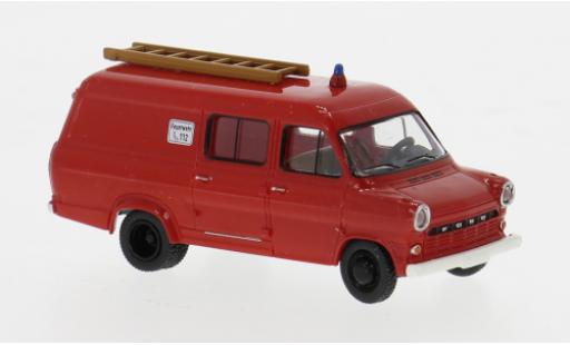 Ford Transit 1/87 Brekina rouge/blanche 1970 Feuerwehr 1:87 miniature