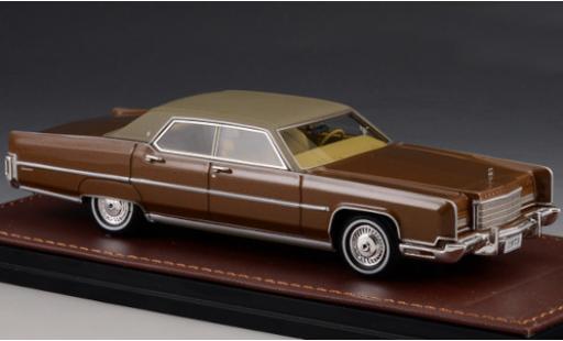 Miniature Lincoln Continental 1/43 GLM Town Car metallise marron/matt-beige 1973 Lincoln Continental 1/43 GLM Town Car metallise marron/matt-beige 1973 miniature
