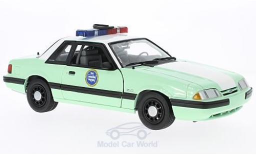 Miniature Ford Mustang 1/18 GMP verte/blanche United States Border Patrol SSP 1988 Ford Mustang 1/18 GMP verte/blanche United States Border Patrol SSP 1988 miniature
