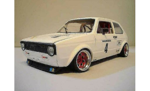 Volkswagen Golf GTI 1/18 Solido Berg Cup blanche jantes rouge miniature