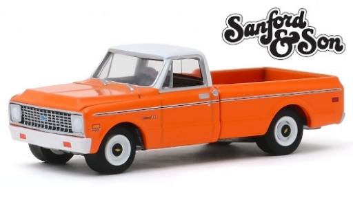 Miniature Chevrolet C-10 1/64 Greenlight orange/blanche Sanford & Son 1971 Chevrolet C-10 1/64 Greenlight orange/blanche Sanford & Son 1971 miniature