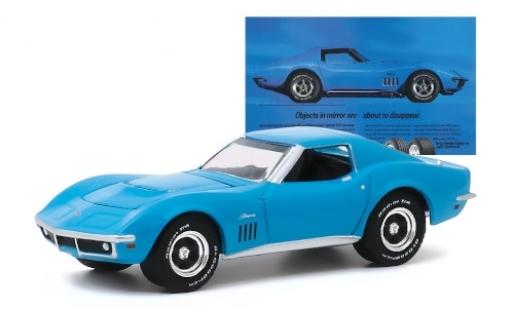 Miniature Chevrolet Corvette 1/64 Greenlight C3 bleue 1969 Chevrolet Corvette 1/64 Greenlight C3 bleue 1969 miniature