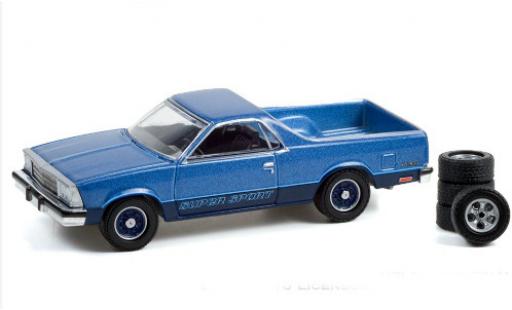 Miniature Chevrolet El Camino 1/64 Greenlight Super Sport metallise bleue 1980 mit Ersatzreifen Chevrolet El Camino 1/64 Greenlight Super Sport metallise bleue 1980 mit Ersatzreifen miniature