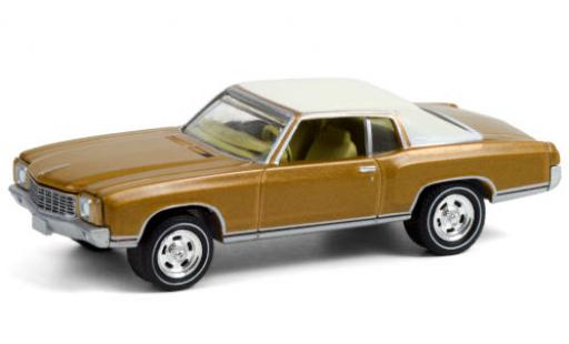 Miniature Chevrolet Monte Carlo 1/64 Greenlight gold/matt-blanche 1970 50th Anniversaire of Chevrolet Monte Carlo 1/64 Greenlight gold/matt-blanche 1970 50th Anniversaire of miniature