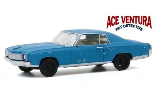 Miniature Chevrolet Monte Carlo 1/43 Greenlight matt-bleue Ace Ventura - Pet Detective 1972 avec traces d Chevrolet Monte Carlo 1/43 Greenlight matt-bleue Ace Ventura - Pet Detective 1972 avec traces d miniature