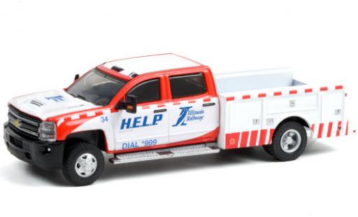 Miniature Chevrolet Silverado 1/64 Greenlight 3500 Dually Service Bed Illinois Tollway - H.E.L.P. 2018 Chevrolet Silverado 1/64 Greenlight 3500 Dually Service Bed Illinois Tollway - H.E.L.P. 2018 miniature