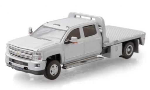 Miniature Chevrolet Silverado 1/64 Greenlight 3500 HD Flat Bed grise 2015 Chevrolet Silverado 1/64 Greenlight 3500 HD Flat Bed grise 2015 miniature