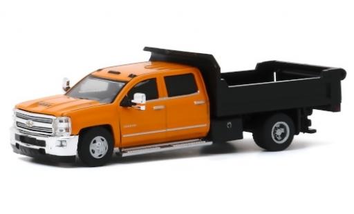 Miniature Chevrolet Silverado 1/64 Greenlight 3500HD Dump Truck orange 2017 Chevrolet Silverado 1/64 Greenlight 3500HD Dump Truck orange 2017 miniature