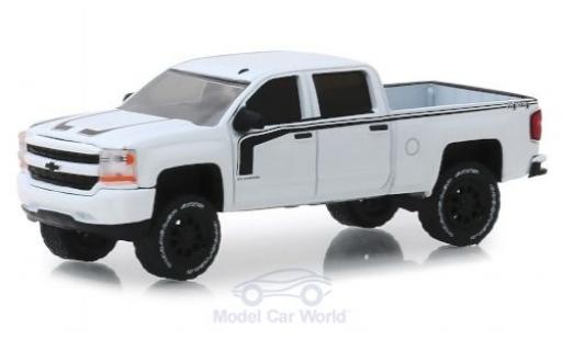 Miniature Chevrolet Silverado 1/64 Greenlight Rally 2 blanche/noire 2017 Chevrolet Silverado 1/64 Greenlight Rally 2 blanche/noire 2017 miniature
