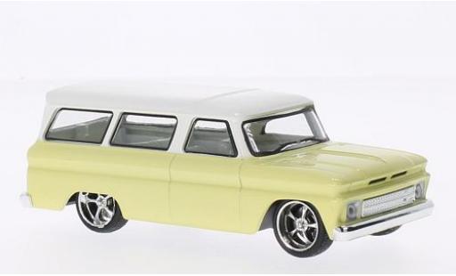 Chevrolet Suburban 1/43 Greenlight Tuning jaune/blanche 1966 miniature