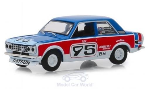 Miniature Datsun 510 1/64 Greenlight bleue/rouge 1973 Datsun 510 1/64 Greenlight bleue/rouge 1973 miniature