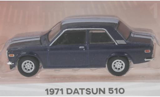 Miniature Datsun 510 1/64 Greenlight metallise bleue/blanche 1971 2-Door Sedan Datsun 510 1/64 Greenlight metallise bleue/blanche 1971 2-Door Sedan miniature