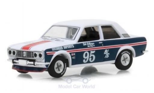 Miniature Datsun 510 1/64 Greenlight blanche/bleue 1969 Datsun 510 1/64 Greenlight blanche/bleue 1969 miniature
