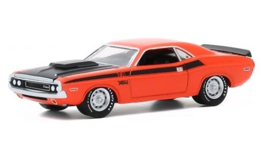 Miniature Dodge Challenger 1/64 Greenlight T/A orange/matt-noire 1970 50 Years Dodge Challenger 1/64 Greenlight T/A orange/matt-noire 1970 50 Years miniature