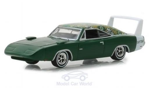 Miniature Dodge Charger 1/64 Greenlight verte/Dekor 1969 Dodge Charger 1/64 Greenlight verte/Dekor 1969 miniature