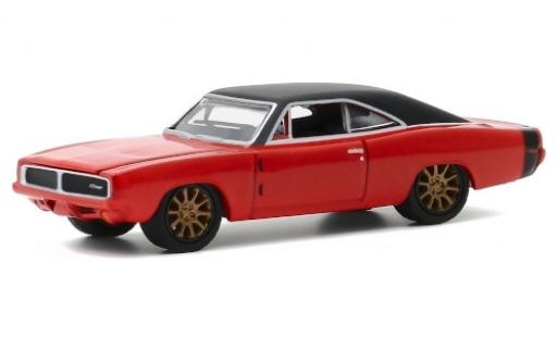 Miniature Dodge Charger 1/64 Greenlight May-Hem metallise orange/matt-noire 1969 Dodge Charger 1/64 Greenlight May-Hem metallise orange/matt-noire 1969 miniature