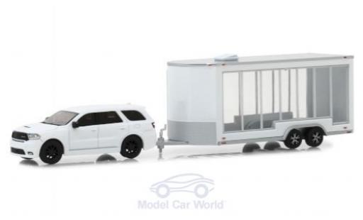 Miniature Dodge Durango 1/64 Greenlight blanche 2018 mit Transportanhänger Dodge Durango 1/64 Greenlight blanche 2018 mit Transportanhänger miniature