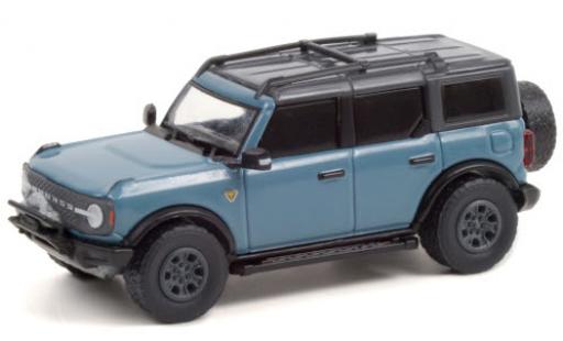 Miniature Ford Bronco 1/64 Greenlight Badlands 4-Door bleue/grise 2021 Ford Bronco 1/64 Greenlight Badlands 4-Door bleue/grise 2021 miniature
