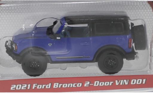 Miniature Ford Bronco 1/64 Greenlight bleue/noire 2021 VIN 001 Ford Bronco 1/64 Greenlight bleue/noire 2021 VIN 001 miniature