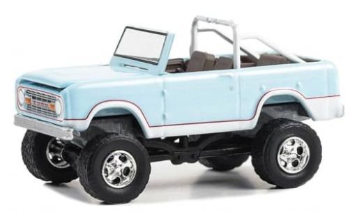 Miniature Ford Bronco 1/64 Greenlight Custom bleue 1970 1:64 Ford Bronco 1/64 Greenlight Custom bleue 1970 1:64 miniature