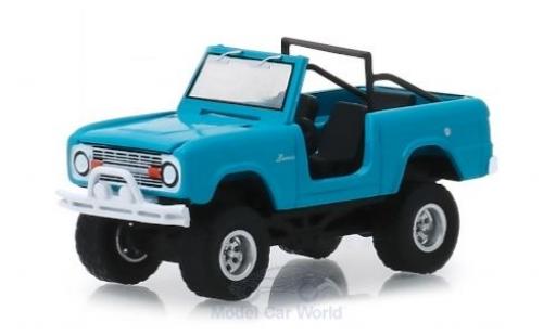 Miniature Ford Bronco 1/64 Greenlight bleue 1967 Ford Bronco 1/64 Greenlight bleue 1967 miniature
