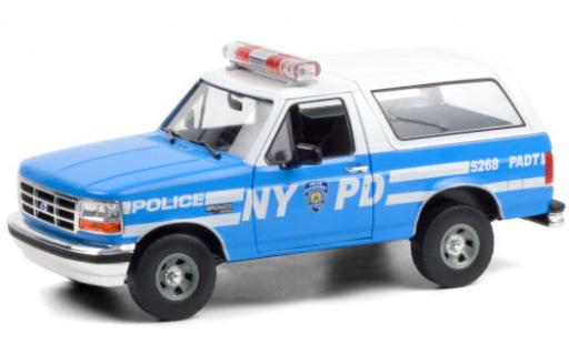 Miniature Ford Bronco 1/18 Greenlight NYPD - New York City Police Department 1992 Ford Bronco 1/18 Greenlight NYPD - New York City Police Department 1992 miniature