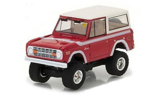 Miniature Ford Bronco 1/64 Greenlight rouge/blanche 1975 Ford Bronco 1/64 Greenlight rouge/blanche 1975 miniature