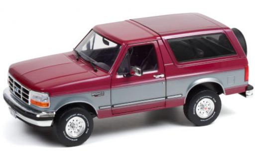 Miniature Ford Bronco 1/18 Greenlight XLT rouge/grise 1996 Ford Bronco 1/18 Greenlight XLT rouge/grise 1996 miniature